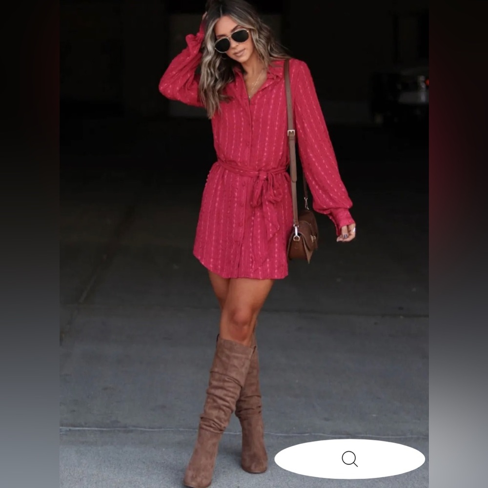 NWT Vici button down shirt dress, sz M